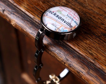 Personalized Purse Hanger with Custom Map Location - Unique Gift Idea