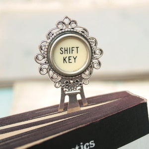 Typewriter Key Bookmark: Repurposed Shift Key, Unique Reader Gift