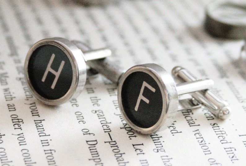 Typewriter key Cufflinks Custom made Monogram Cuff links for a Etsy
