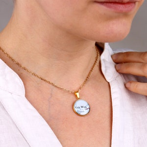 Collier carte I Collier en or personnalisé Wanderlust I Bijoux carte personnalisés Cadeau pour meilleur ami en voyage