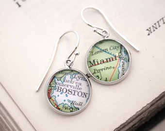 World Map Earrings Travel Earrings Customized Jewelry Custom Earrings Personalised Gifts for Wife Mothers Day Gift for Mom