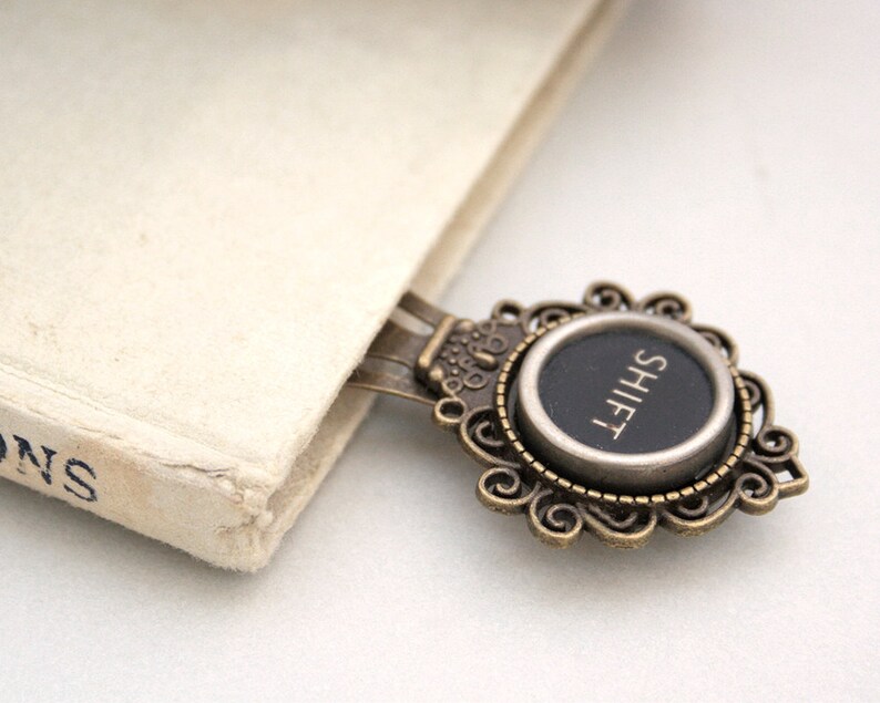 Bookmark Shift, Funny Graduation Gifts for Readers made of Typewriter key image 2