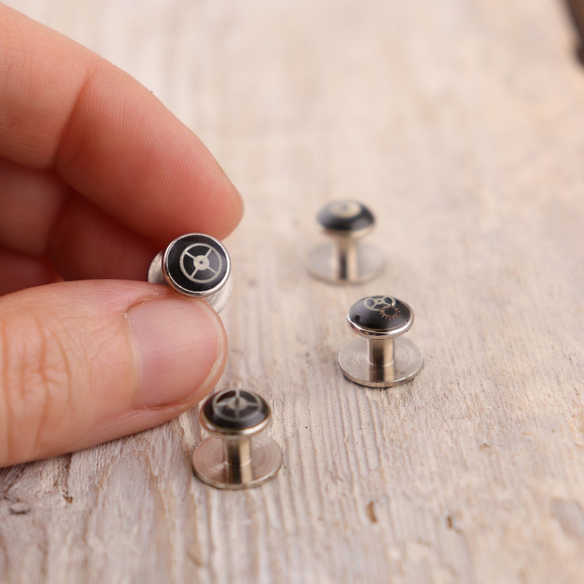 Tuxedo Shirt Studs Set of 4 Novelty Shirt Buttons Tux Stud Etsy