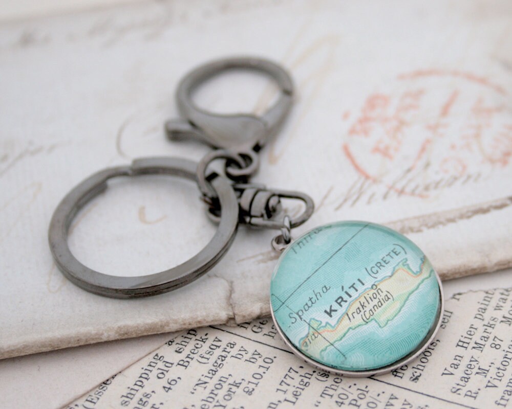 Custom Map Keychain, Bespoke Keyring With Map Location, Personalized ...