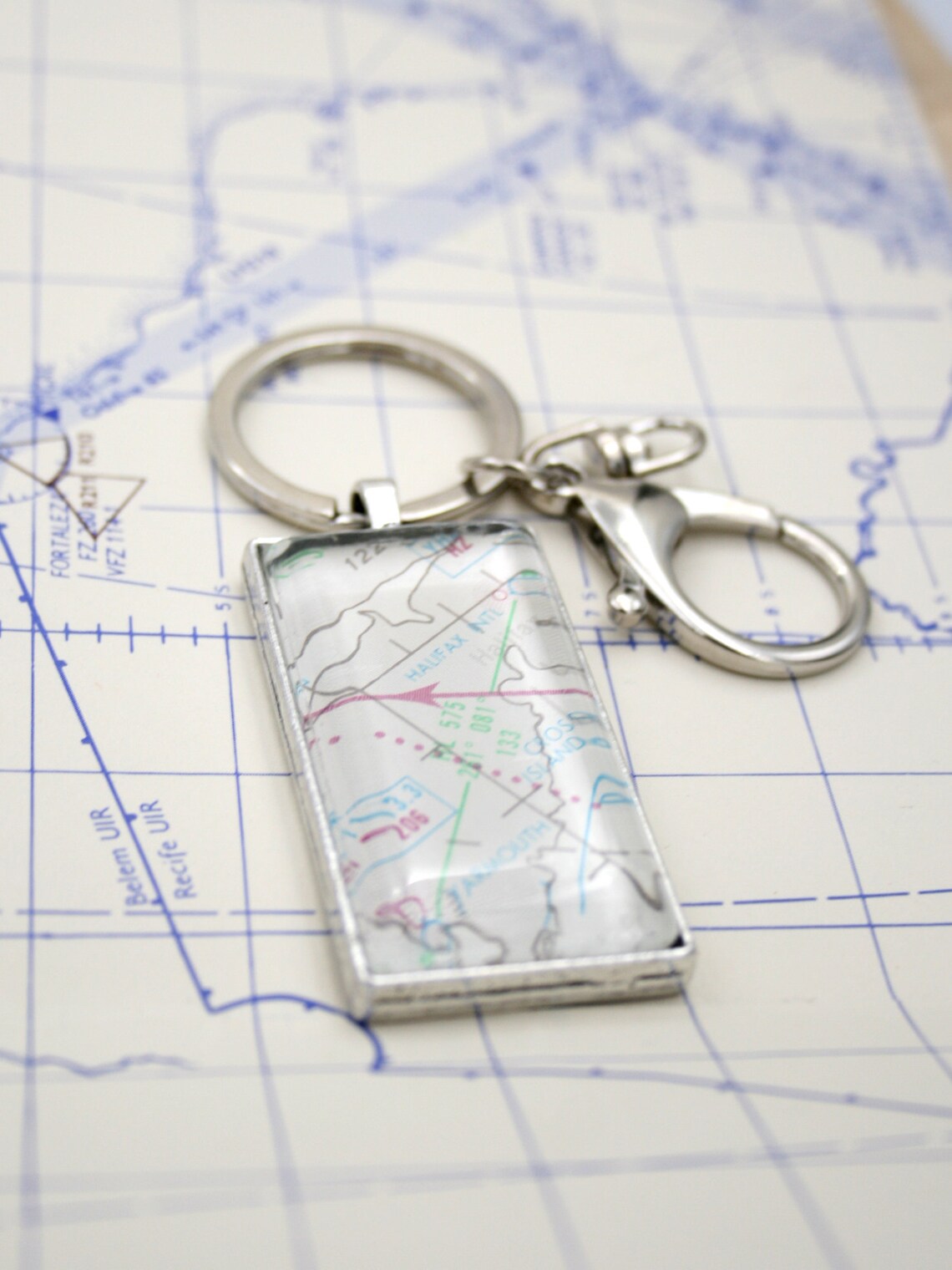 Pilot Keychain Aviation Gifts for Pilot Aeronautical Chart Etsy UK