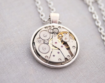 Steampunk-uurwerkketting: uniseks industriële sieraden