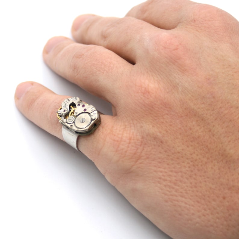 Mens Pinky Ring Steampunk Ring Cool Gift for Boyfriend Etsy UK