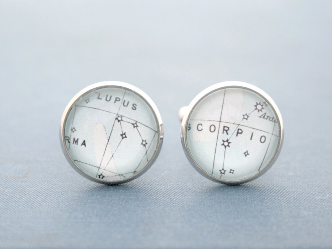 Night Sky View Cuff Links Heaven Map Custom Cufflinks Zodiac Accessories Friend Gift Idea Star