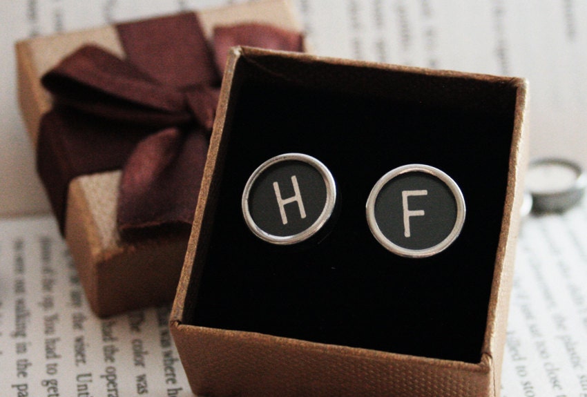 Typewriter key Cufflinks Custom made Monogram Cuff links for a Etsy