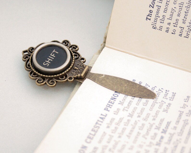 Bookmark Shift, Funny Graduation Gifts for Readers made of Typewriter key image 3