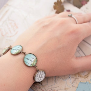 Map Bracelet Custom Jewelry Personalized Birthday Gifts for Her Custom Bracelet Personalized Bracelets for Women image 4