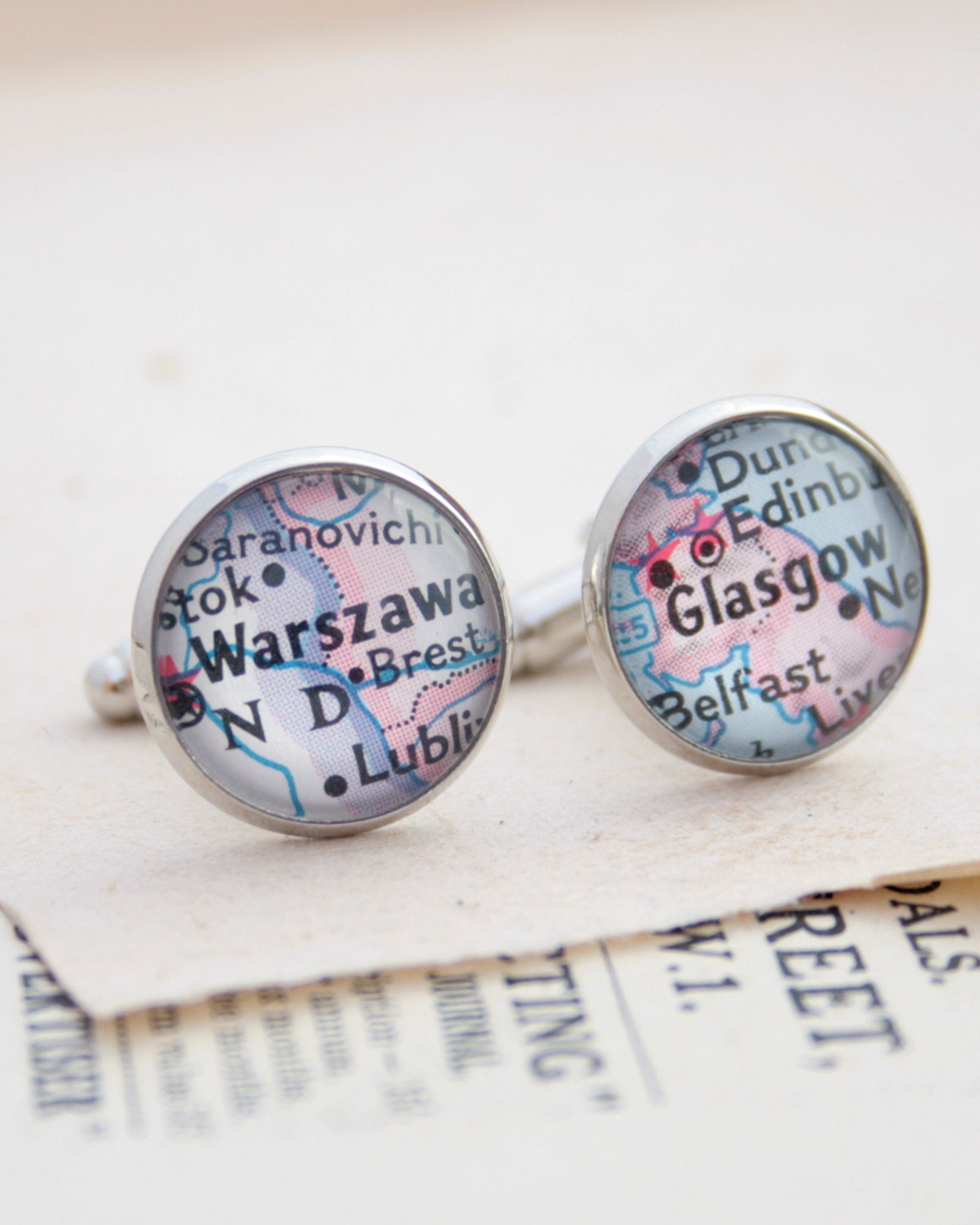 Custom Map Cufflinks