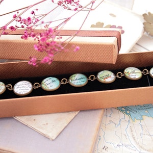 Map Bracelet Custom Jewelry Personalized Birthday Gifts for Her Custom Bracelet Personalized Bracelets for Women image 3