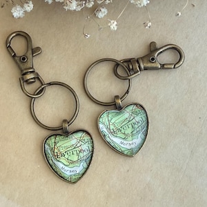 Personalisiertes Schlüsselbund-Set zum 8. Jahrestag - Bronze-Geschenke für Paare, für Sie und Ihn