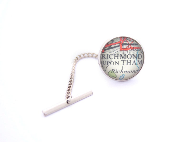 Custom Tie Tack Personalised with Map location image 2