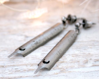 Statement Earrings made of Antique Pen Nibs, Unique Gift for Teacher