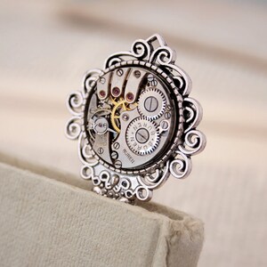 Functional Steampunk Bookmark with Watch Movement Ideal Accessory for Bookworms image 2