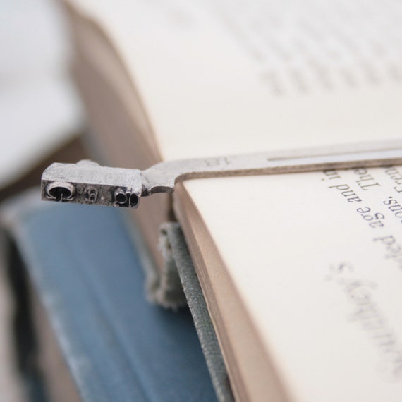 Vintage Typewriter Initial Letter Bookmark - Quirky Gift for Readers and Writers