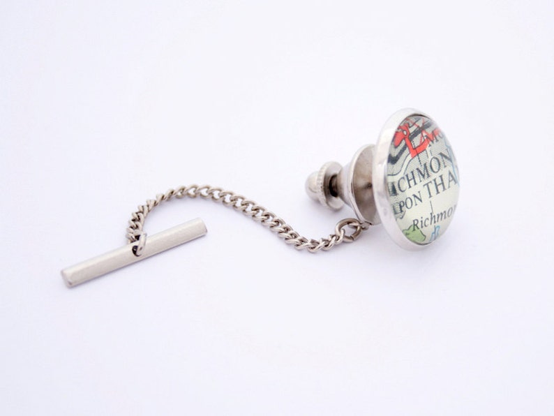 Custom Tie Tack Personalised with Map location image 4