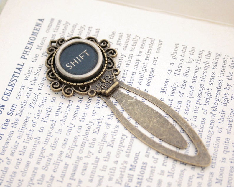 Bookmark Shift, Funny Graduation Gifts for Readers made of Typewriter key image 4