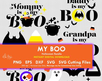 Last Minute Kids Halloween Shirt SVG Halloween Baby Halloween SVG Funny Halloween Svg Bundle Mommy Is My Boo Halloween Kids Family pjs