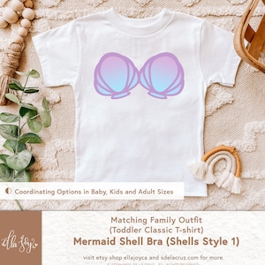 Mermaid Toddler Shirt | Mermaid Shell Shirt | Kids Halloween Shirt | Kids Halloween Costume | Mommy and Me T Shirt | Matching Family Outfit