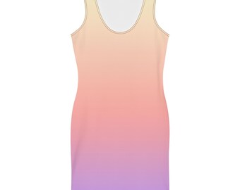 Ombre Bodycon Dress | Yellow Pink Purple Dress | Mommy and Me Dress |  Holiday Party | Matching Family Outfit - Etsy