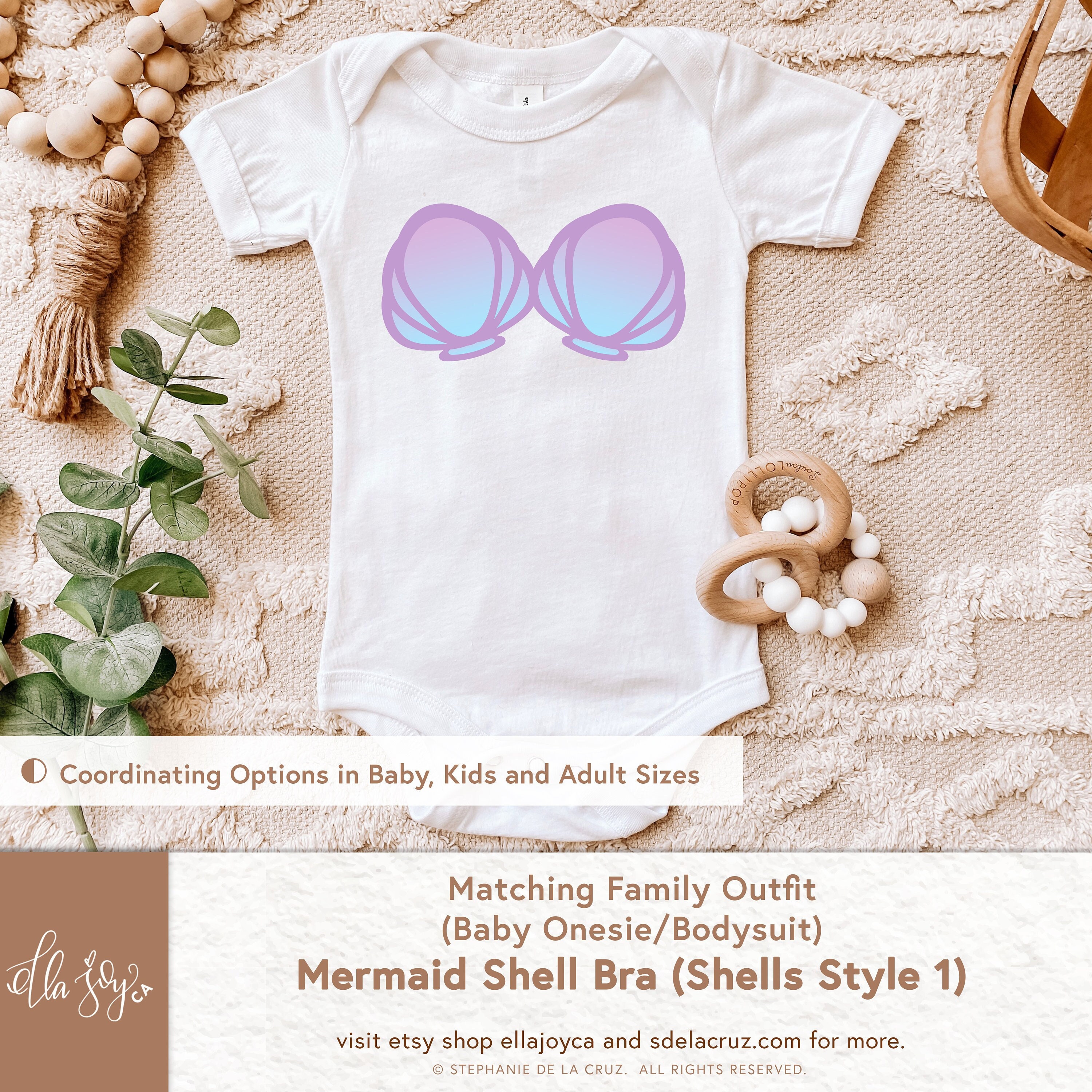 Discover Mermaid Baby Onesie | Mermaid Shell Shirt | Baby Halloween