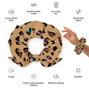 Coletero con estampado de guepardo / Coletero con estampado de animales de fiesta / Coletero con estampado de leopardo / Accesorios para el cabello con estampado de leopardo / Pijamas familiares / Conjuntos familiares a juego