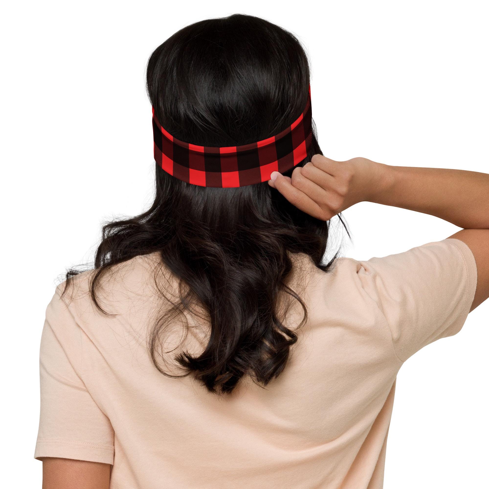 Kariertes Puffy-Stirnband Für Frauen – Aus Weichem Schwamm – Bequem & Stylisch – Für Haare Zurückhalten & Outfits Aufwerten