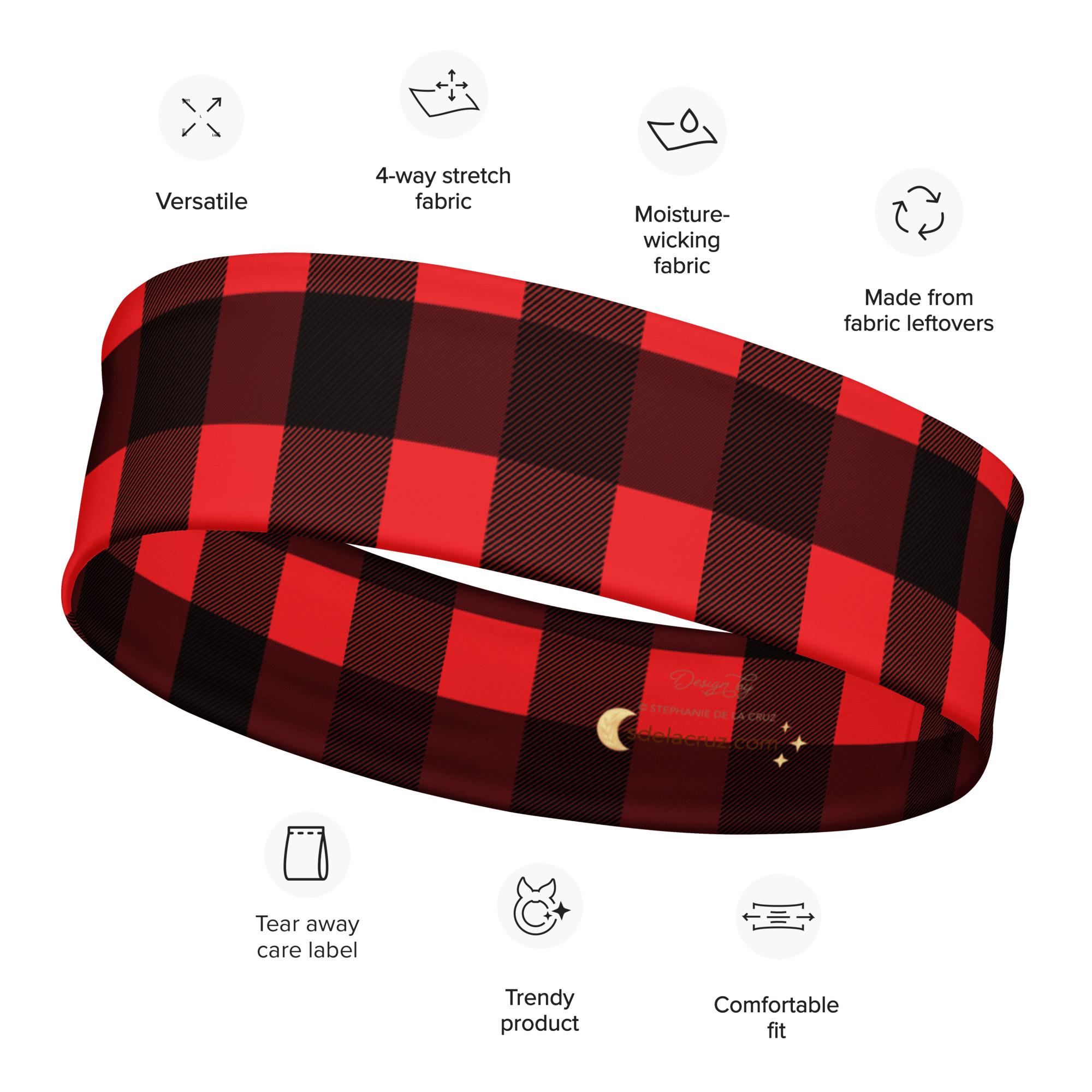 Kariertes Puffy-Stirnband Für Frauen – Aus Weichem Schwamm – Bequem & Stylisch – Für Haare Zurückhalten & Outfits Aufwerten