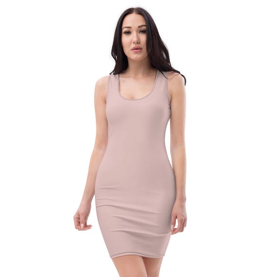 dusty pink tight dress Dusty Pink V-Neck Short Dress with Lace Back