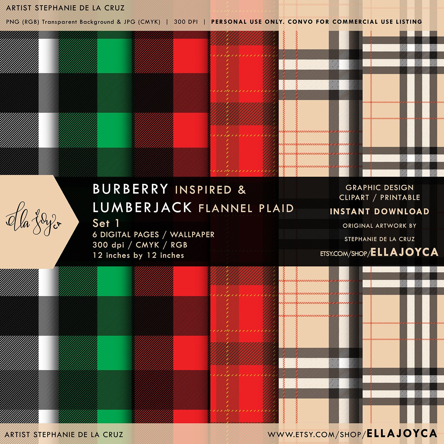 Burberry Plaid Paper Lumberjack Flannel Plaid Burberry Etsy