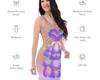 Purple Iris Flower Costume | Flower Bodycon Dress | Flower Costume Dress | Group Costume | Family Costume | Mommy and Me Costume