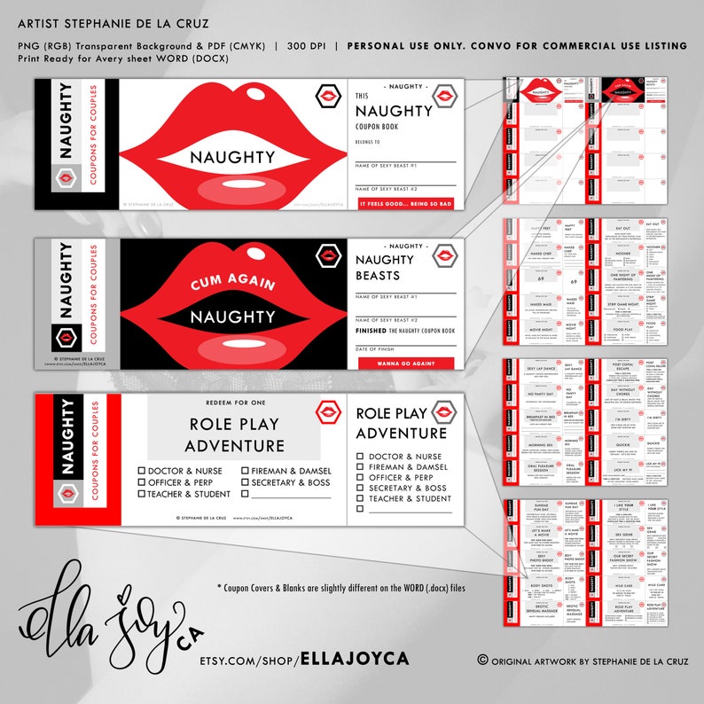 Sexy Coupons Valentines Gift for Husband Boyfriend Wife Etsy