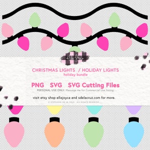 Pink Christmas SVG Christmas Lights SVG, Christmas, Family Christmas pajamas, Holidays, String Light Christmas Clipart,png svg Cutting Files