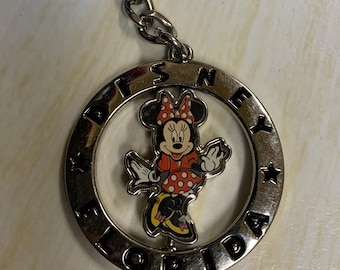 Minnie Mouse Disney Florida Spinner Key Chain/Fob