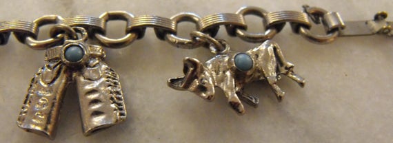 Vintage Western Motif Charm Bracelet - image 4