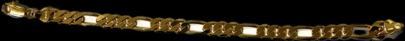 Vintage Gold 24 KGP Link Bracelet, 7.5 inches. - image 5