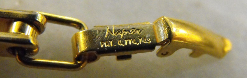 Vintage Napier Gold Tone Link Bracelet image 3