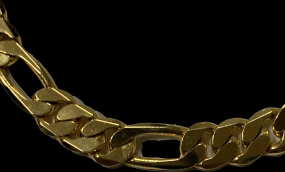 Vintage Gold 24 KGP Link Bracelet, 7.5 inches. - image 8