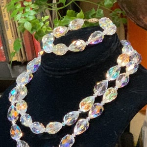 Swarovski Teardrop Crystal Necklace & Bracelet