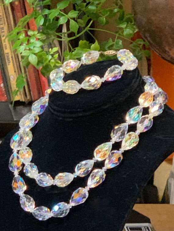 Swarovski Teardrop Crystal Necklace & Bracelet