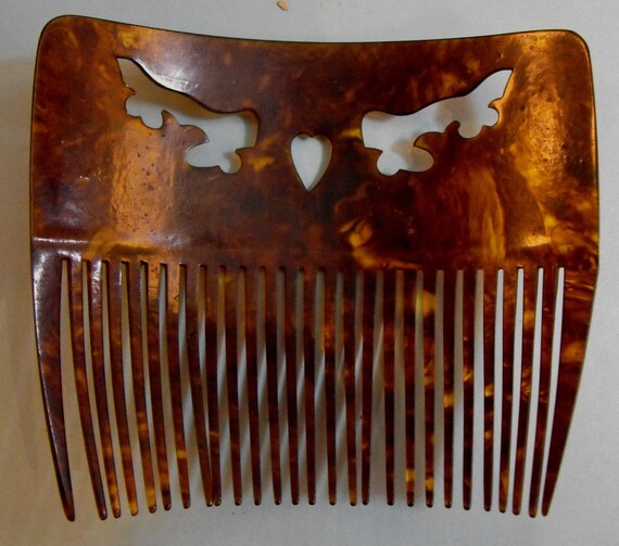 Faux Tortoise Shell Mantilla Hair Comb - image 2