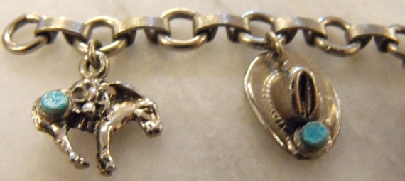 Vintage Western Motif Charm Bracelet - image 2