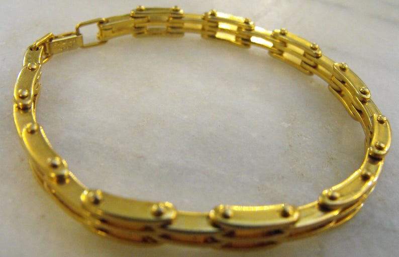 Vintage Napier Gold Tone Link Bracelet image 1