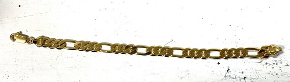 Vintage Gold 24 KGP Link Bracelet, 7.5 inches. - image 3