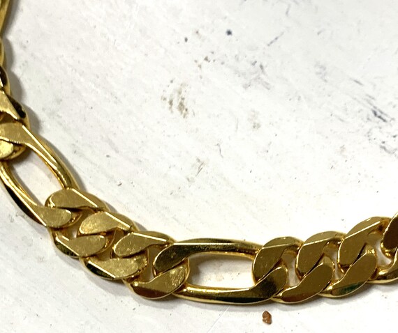 Vintage Gold 24 KGP Link Bracelet, 7.5 inches. - image 6