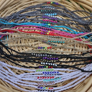 Handmade 7 Knots Colorful Strings Wish Bracelets With Instructions  Hand-knotted in USA 7 Knots Gifts by Lucky Charms USA 