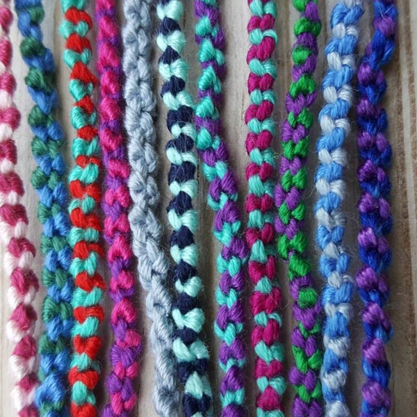 Custom Simple Chain Double Knot Friendship Bracelets or Anklets